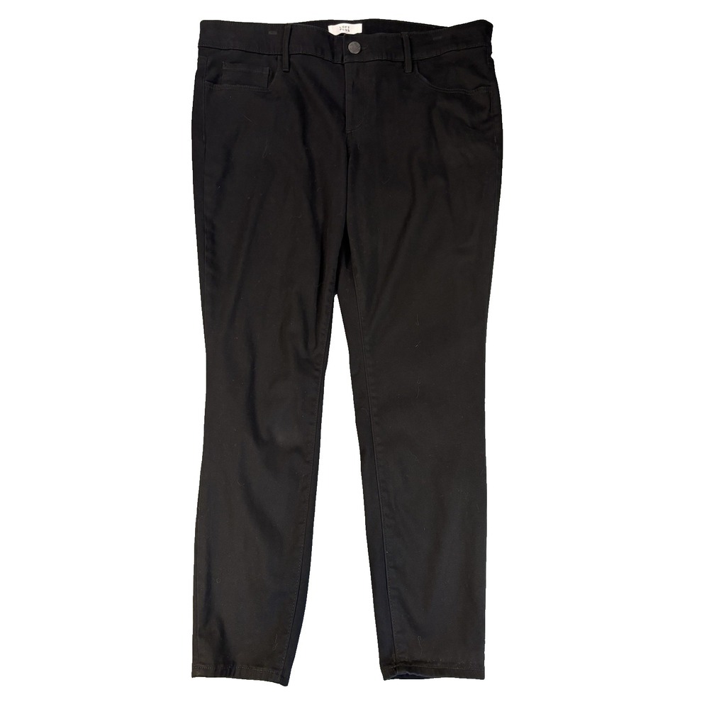 LOFT Plus Womens 14 Black Straight Leg Pants Stretch Classic Capsule Everyday